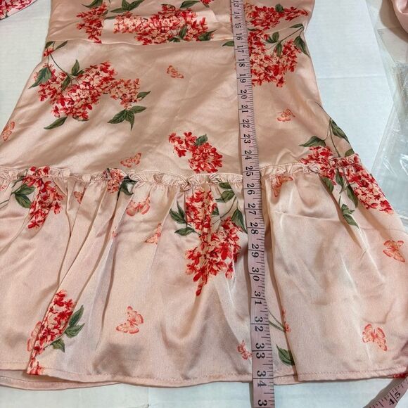 Sugarlips Bonitas Mariko Surplice Mini Dress NEW Size Medium BLUSH-CORAL - Picture 16 of 16